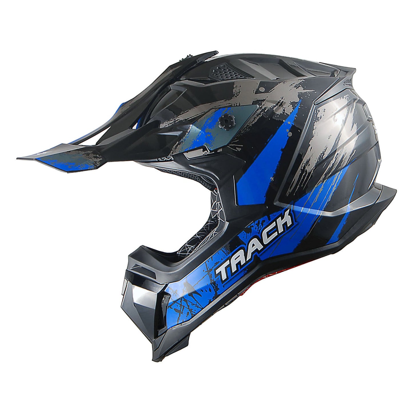 Motorcycle Helmet 1STORM Dirt-Bike Full-Face Shell with Peak Visor, XS-XXL Sizes, Padded Liner and Graphic Styles