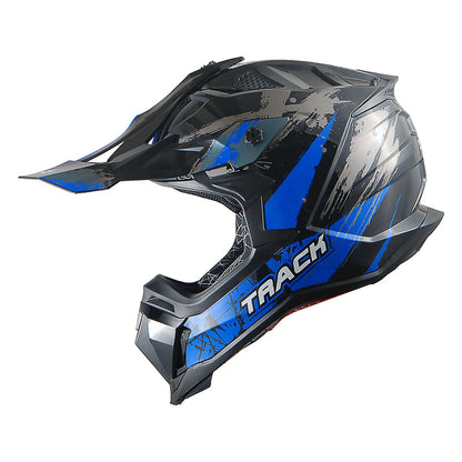 Motorcycle Helmet 1STORM Dirt-Bike Full-Face Shell with Peak Visor, XS-XXL Sizes, Padded Liner and Graphic Styles