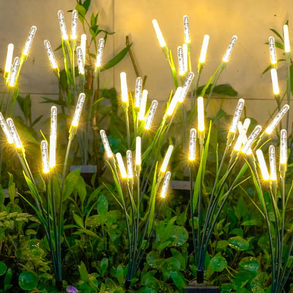 Solar Bubble Pathway Lights Outdoor 4 Pack, Acrylic Reed Stake Lights Dusk to Dawn, White Solar Powered LED for Garden