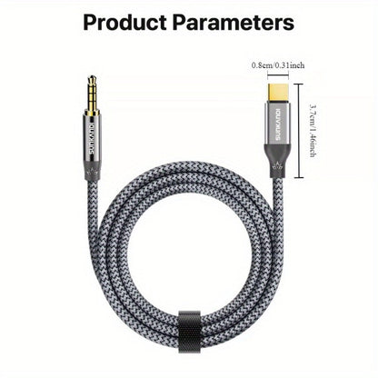 USB C to 3.5mm Audio Adapter with DAC Chip | SUNKANDI TRRS Headphone Jack Converter for iPhone 15 16 Galaxy S24 S23 iPad MacBook & All USB-C