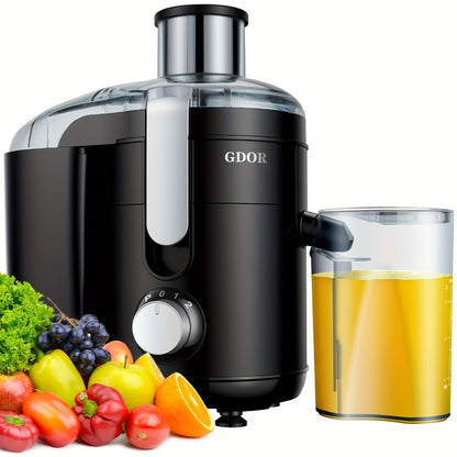 Compact Centrifugal Juicer Dual Speed – 2.5" Wide Feed Chute, BPA-Free Anti-Drip Spout, Easy Clean, Includes Juice Jug & Brush