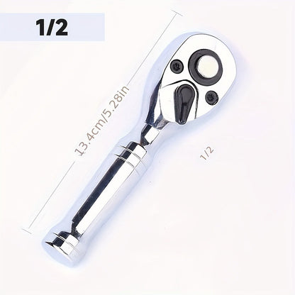 Short-Handle 72-Tooth Ratchet Wrenches in 1/4-, 3/8- or 1/2-Inch Drive with Three Pictured Lengths