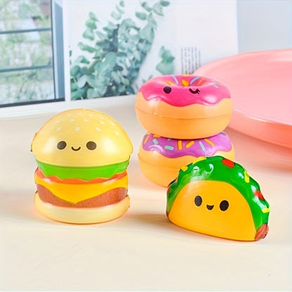 20-Piece Individually Wrapped Slow-Rise Foam Squishy Set with Fast-Food Shapes from 1.25 to 2.25 Inches