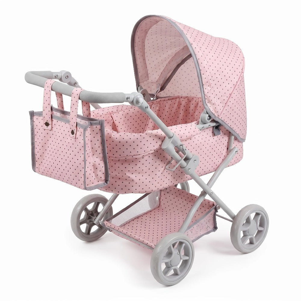 3-in-1 Baby Doll Stroller Set Pink Foldable Pram with Bassinet & Carry Bag with the Listed Color, Size or Set Options for Everyday Use