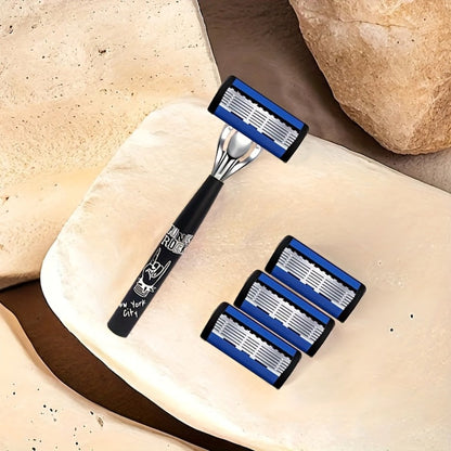Safety Razor Kit for Men Double Edge 36 Blades & 2 Anti-Slip Handles – Stainless Steel Manual Wet Shaving Set for Smooth Painless Close