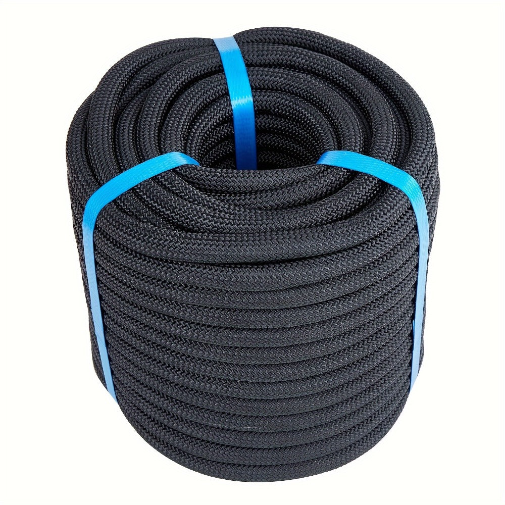 Double Braided Nylon Rope 1/2 Inch Polyester, 100ft 150ft 200ft Multi-Color for Anchoring Towing Cargo Sailing Dock Lines & Outdoor Use