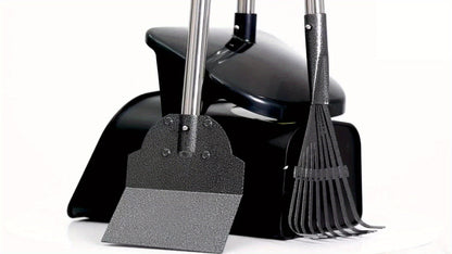 Dog Pooper Scooper with Long Handle & Swivel Bin – Heavy Duty Rake Spade Set, 40 Waste Bags Included, Pet Waste Removal for Yard Grass