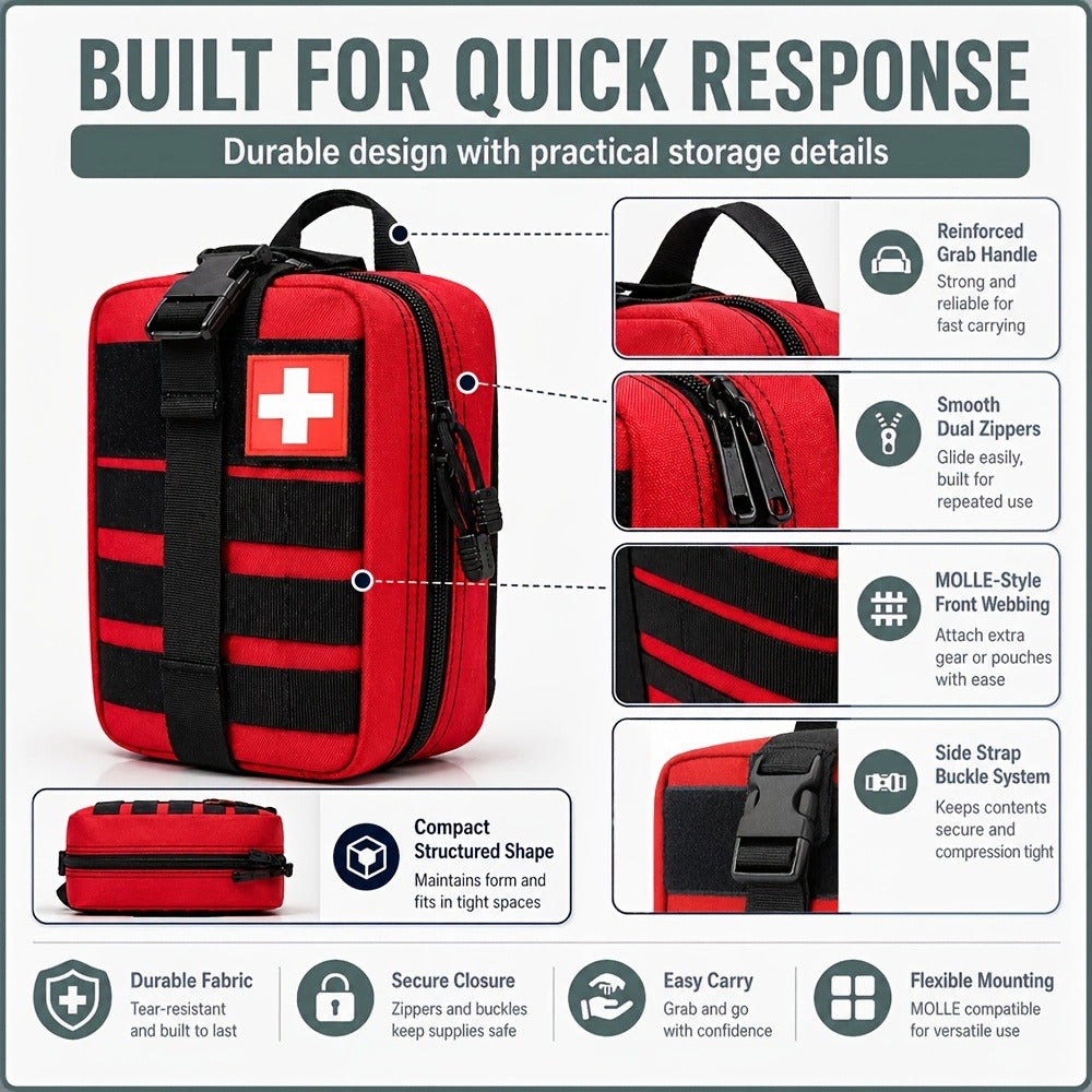 First Aid Kit 399pcs / 99pcs Professional Portable Survival Gear with Splints Scissors Tweezers for Hiking Camping Hunting Car Travel