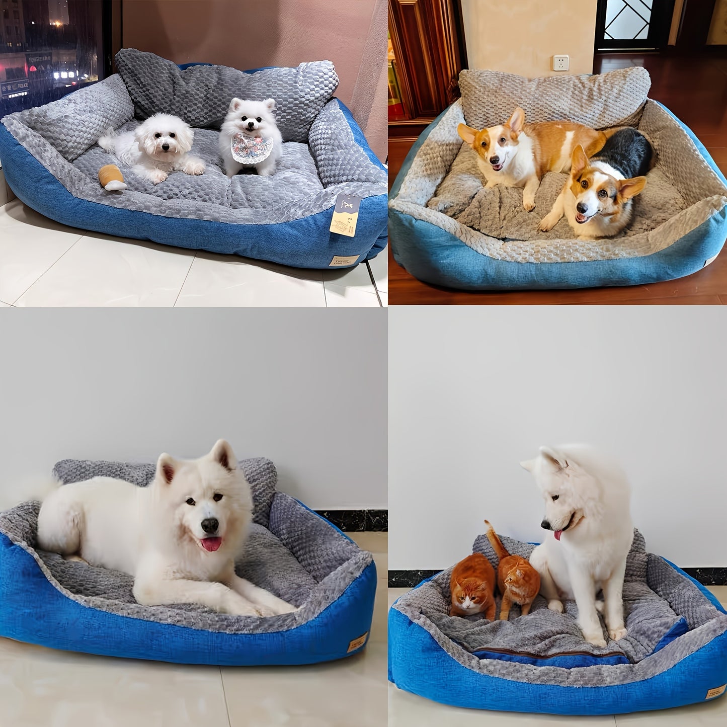 Orthopedic Dog Bed Luxury Extra Large Fluffy Winter Warm Pet Couch, Cat Sofa Kennel Cushion Pad for Small Medium Large Dogs Cats up