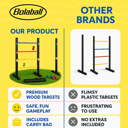 Outdoor Lawn Toss Game Set – Washer Toss & Ladder Toss for Backyard Party, Portable Yard Games for Adults Kids Family