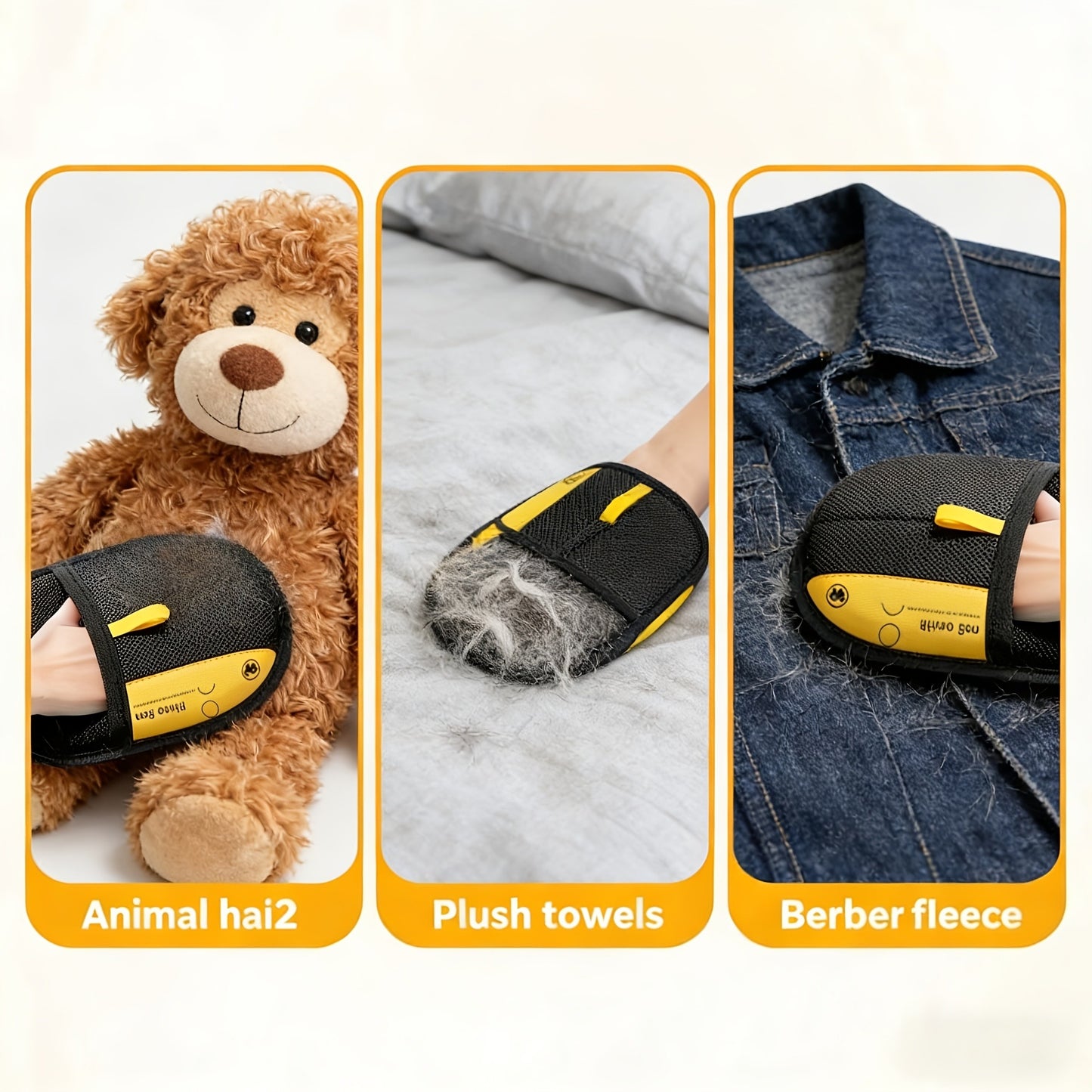 Pet Hair Removal Gloves 4-Pack – Static Elimination Technology, Reusable Lint Remover for Sofa, Bedding, Clothing, Blankets, Cat & Dog Beds