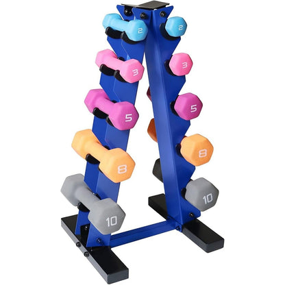Dumbbell Rack A-Frame 5-Tier Heavy Duty Weight Storage Stand – Space-Saving Vertical Dumbbell Holder for Home Gym