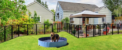 Dog Playpen Heavy Duty Foldable – 8 & 16 Panel Pet Exercise Pen for Large Medium Small Dogs, Portable Indoor Outdoor Puppy Pen for Yard