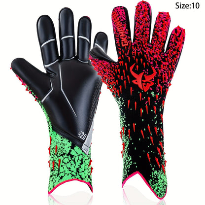 Soccer Goalkeeper Gloves with 4mm Grip Palm – Ventilated Goalie Gloves for Youth & Adults, Flexible Finger Protection, Sizes 6-10