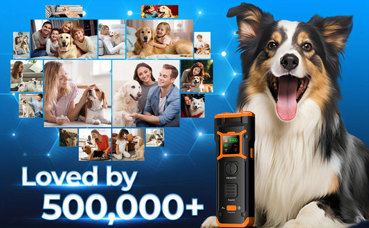 Ultrasonic Dog Repeller & Anti-Barking Device – Portable Handheld Bark Deterrent with LED Light, Soundwave Technology
