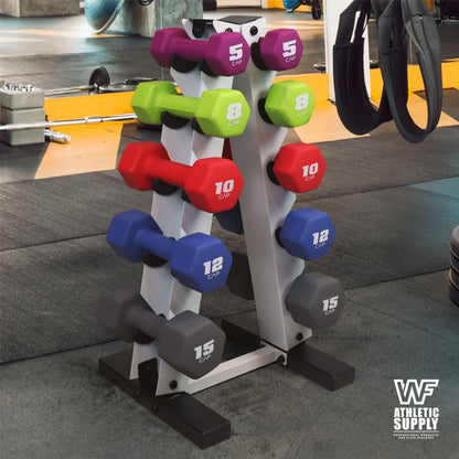 Neoprene Dumbbells Pair with Non-Slip Hex Shape – Color-Coded Hand Weights for Women & Men, Strength Training, Home Gym & Aerobics