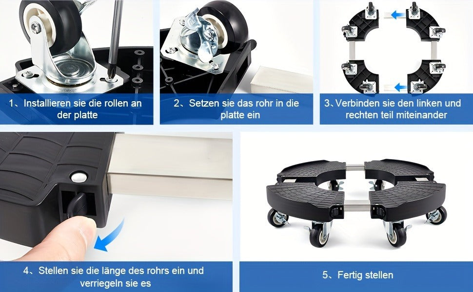 Plant Caddy with Wheels | 330 Lbs Heavy Duty, 8 Lockable Casters, Fits 8"-22" Pots