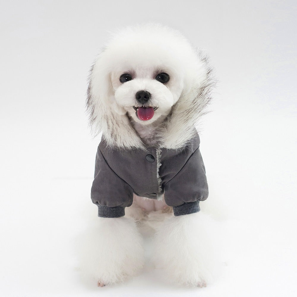 Dog Vest Coat Two-Leg Autumn Winter Lined Warm Pet Clothes for Small Medium Dogs, Sleeveless Back Coverage Dog Jacket for Cold Weather