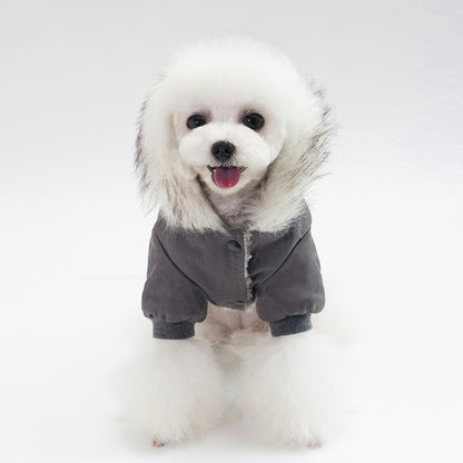 Dog Vest Coat Two-Leg Autumn Winter Lined Warm Pet Clothes for Small Medium Dogs, Sleeveless Back Coverage Dog Jacket for Cold Weather