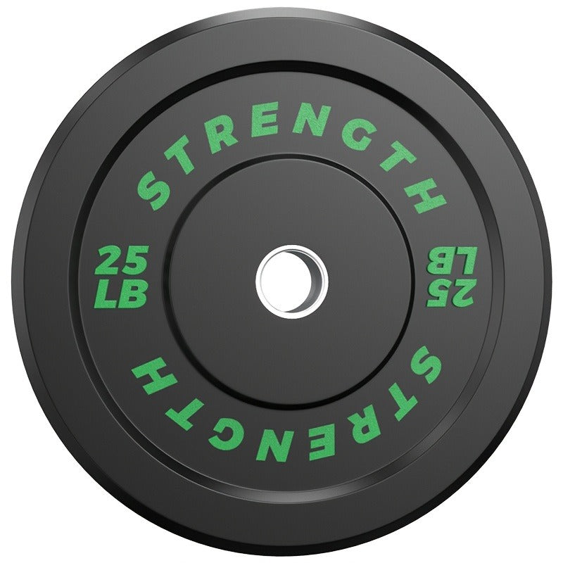 Black Olympic-Style Weight Plates with Colored Weight Markings in 10, 15, 25, 35 or 45 lb Options