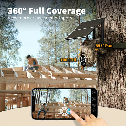 4G Cellular Game Camera Solar Powered – 2K Live View, 0.02s Motion Trigger, Night Vision, No WiFi Needed for Hunting & Wildlife