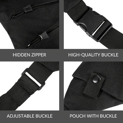 Anti-Theft Sling Bag Men Crossbody Chest Pack Oxford – Lightweight Shoulder Bag with Adjustable Strap, Multiple Compartments & Zipper