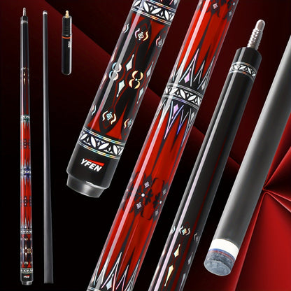 Carbon Fiber Pool Cue Stick Low Deflection Billiard Cue with 11.8mm 12.5mm Tip Pro-Taper Shaft Canadian Maple Butt Extension Compatible