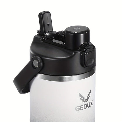 Vacuum Insulated Tumbler 32oz Stainless Steel with Handle Straw 2-in-1 Lid Chug Straw Lid Silicone Boot Matte Finish Keeps Drinks Cold Hot