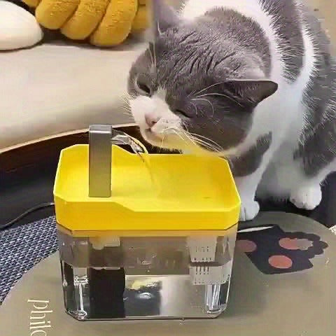 Pet Water Fountain Automatic 4-Stage Filtration – Ultra-Quiet USB Powered Circulating Fresh Water Dispenser with Visible Water Level Window