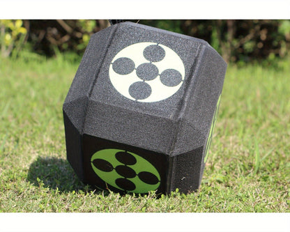 3D Archery Target Cube – Self-Healing Foam Multi-Faceted 23cm Block for Outdoor Backyard Range | Portable High-Density Target for Beginners