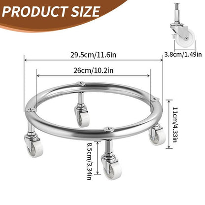 Propane Tank Dolly with 4 Locking Wheels, Gas Cylinder Cart & Movable Base for Tanks, Garden Pots & Storage