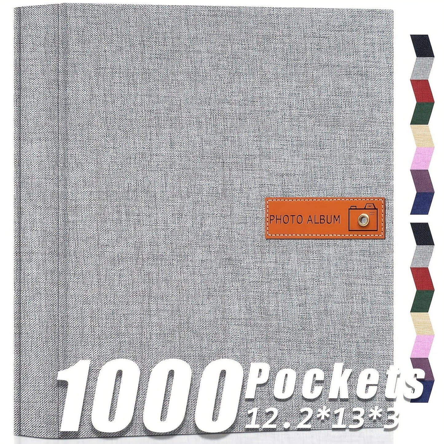 Photo Album 4x6 200 & 1000 Pockets with Label – Linen Hardcover Memory Book for Wedding, Baby, Travel, Anniversary