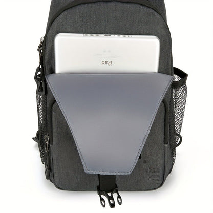 Lightweight Multi-Pocket Sling Crossbody Bag for Women and Men with Zip Compartments and 14 Color Styles