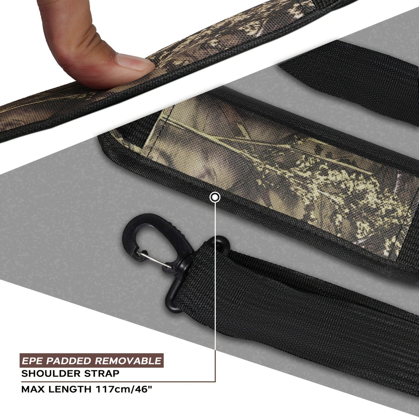 Fishing Tackle Bag Camo Durable Nylon Shoulder Carry Zipper Fishing Gear Storage Bag for Hiking Travel Outdoor Fishing Camouflage