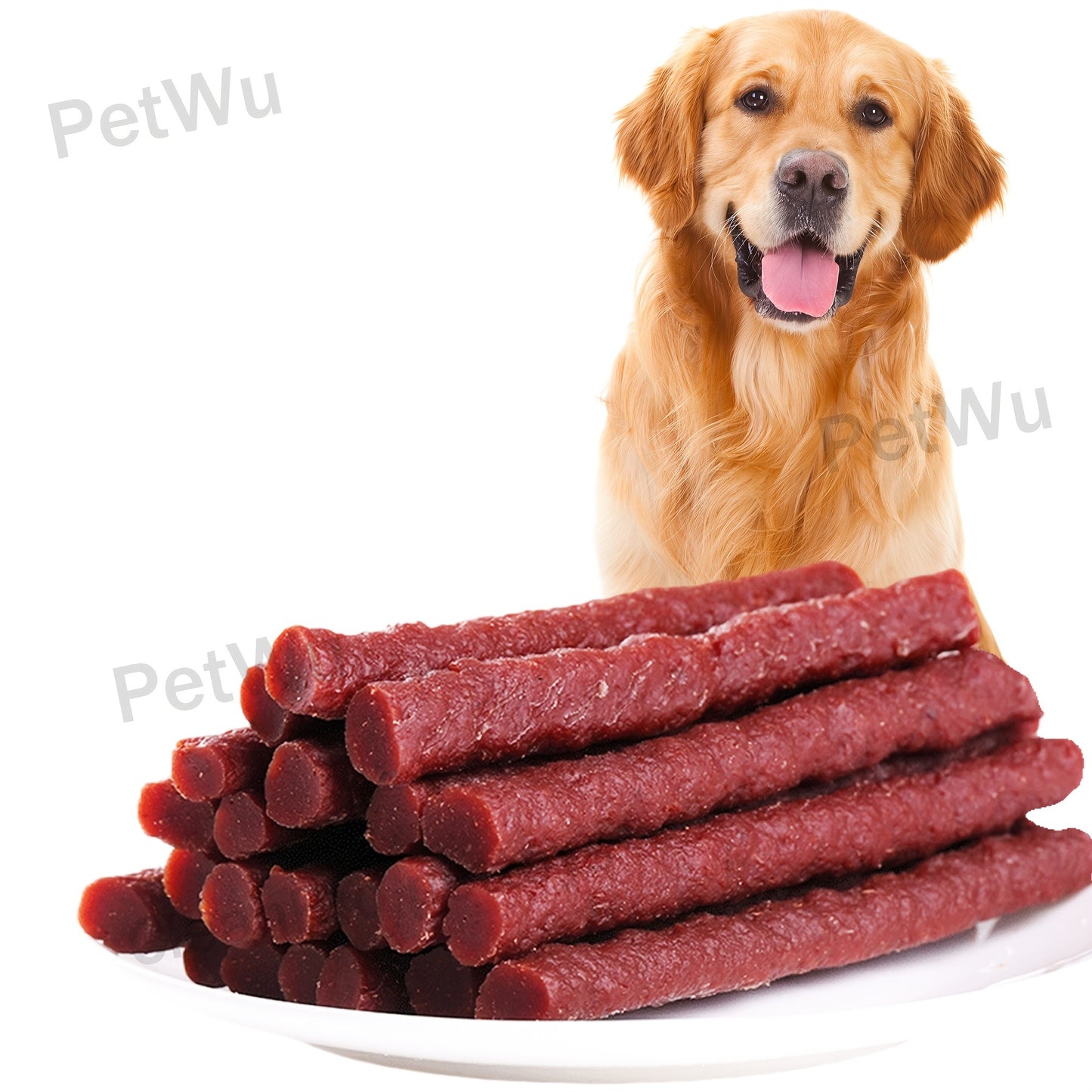 Beef Tendon Dog Chews – Natural Beef Strips Cubes & Diced Beef with Egg Yolk, High Protein Long-Lasting Dental Chews & Training Treats
