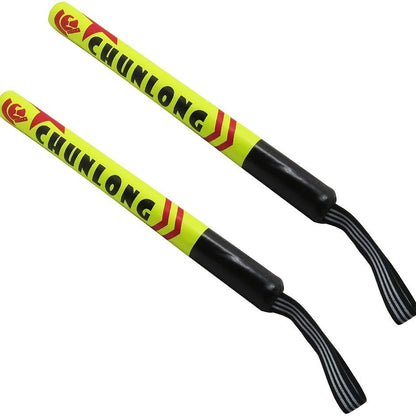 Pair of 46 cm Handheld Boxing Target Sticks in Green, Blue, Yellow or Purple with Wrist Lanyards