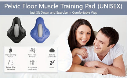 Pelvic Floor Trainer Electric Massage Cushion – 6 Vibration Modes, Wireless Rechargeable, Hip & Leg Muscle Training for Men Women