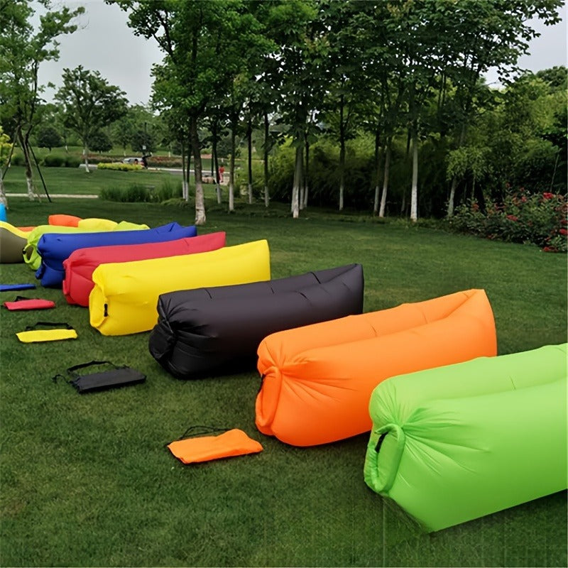 Inflatable Air Sofa Outdoor Camping Lounger 440LB Heavy Duty Quick Inflate Portable Lazy Bag Sofa Bed with Carry Bag Lightweight Compact