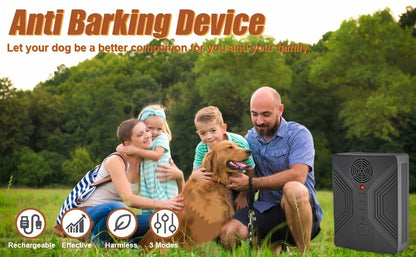 Ultrasonic Anti-Barking Device – Automatic Dog Bark Deterrent with 3 Frequency Modes & 50ft Range | Rechargeable 1500mAh