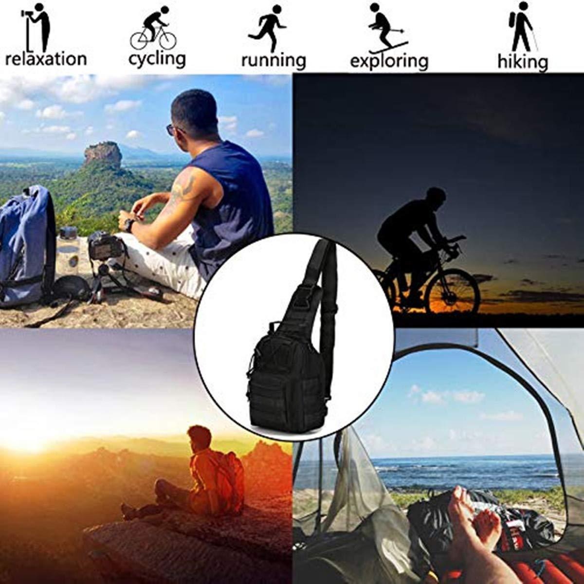 Single- or Two-Bag Tactical Sling Pack with Multi-Pocket Crossbody Design in Black, Green or Brown