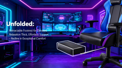 Gaming Chair with 7-Point Vibration Massage, Bluetooth Speakers, RGB Lighting, Footrest and 400lb Rating