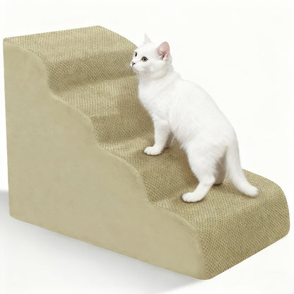 Dog Stairs for High Beds & Sofa – Extra Wide Foam Pet Steps with Non-Slip Bottom, Soft Cushioned Dog Ramp for Couch, Ideal for Small Dogs