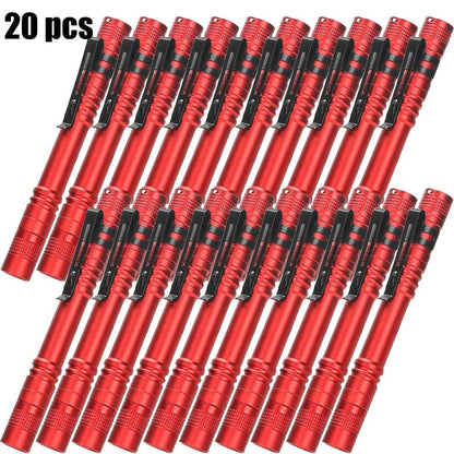 Pen Light Flashlights Bulk Pack with Clip – Mini Slim LED Pocket Torch for Camping, Outdoor, Home & Emergency Use