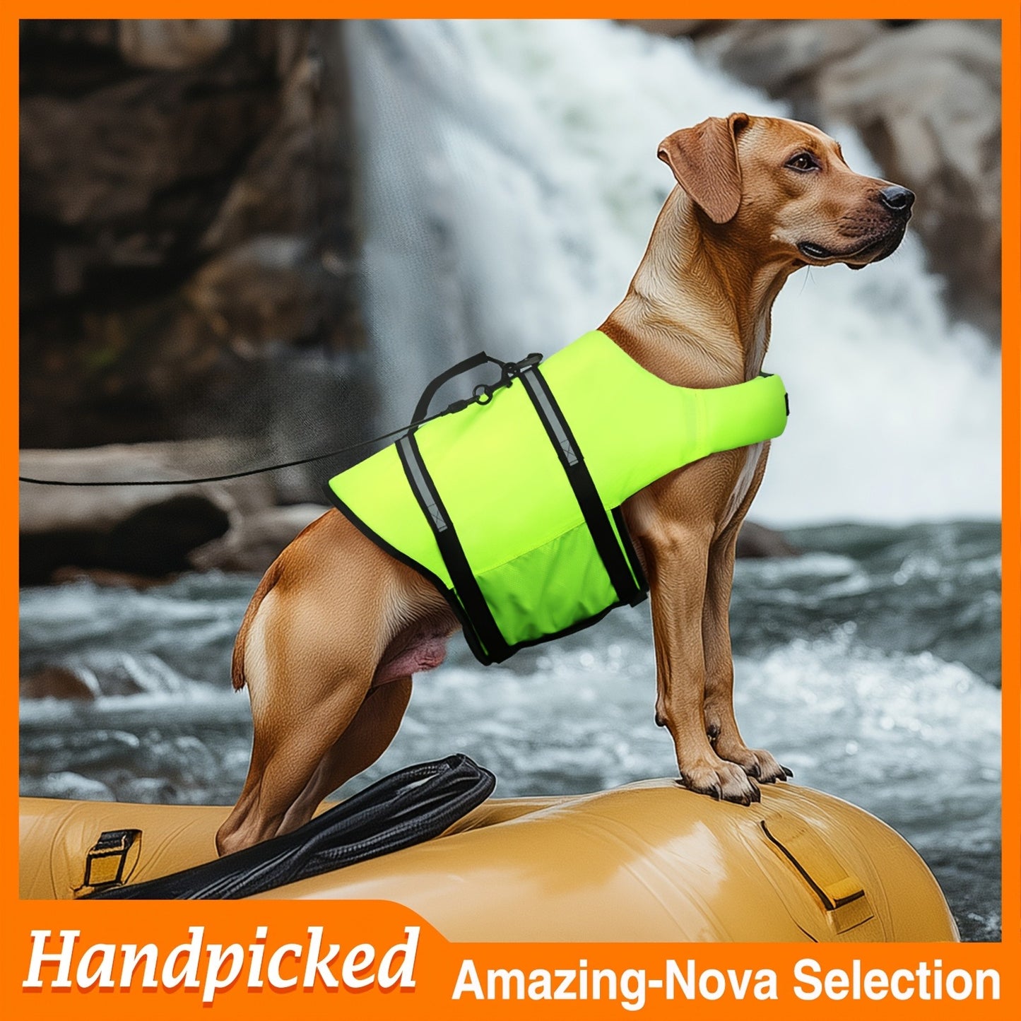 Dog Life Jacket Ripstop Swim Vest with Handle – Buoyancy Flotation Dog Life Vest for Swimming, Boating & Water Safety, Sizes XS to XL