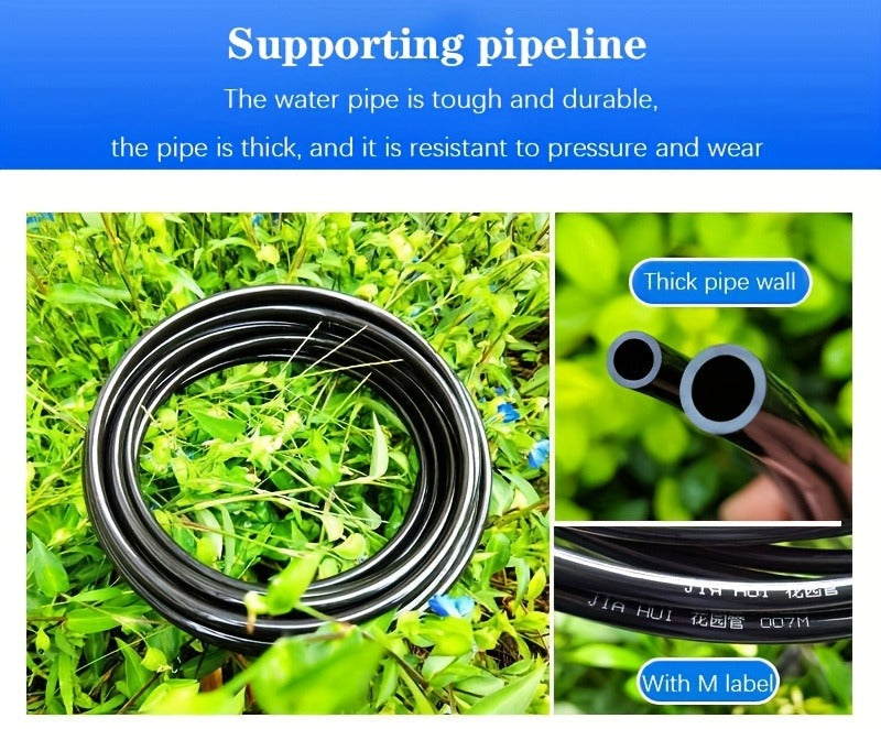 Garden Sprinkler Kit Rotating Copper Nozzle Automatic Irrigation System for Lawn Balcony Misting