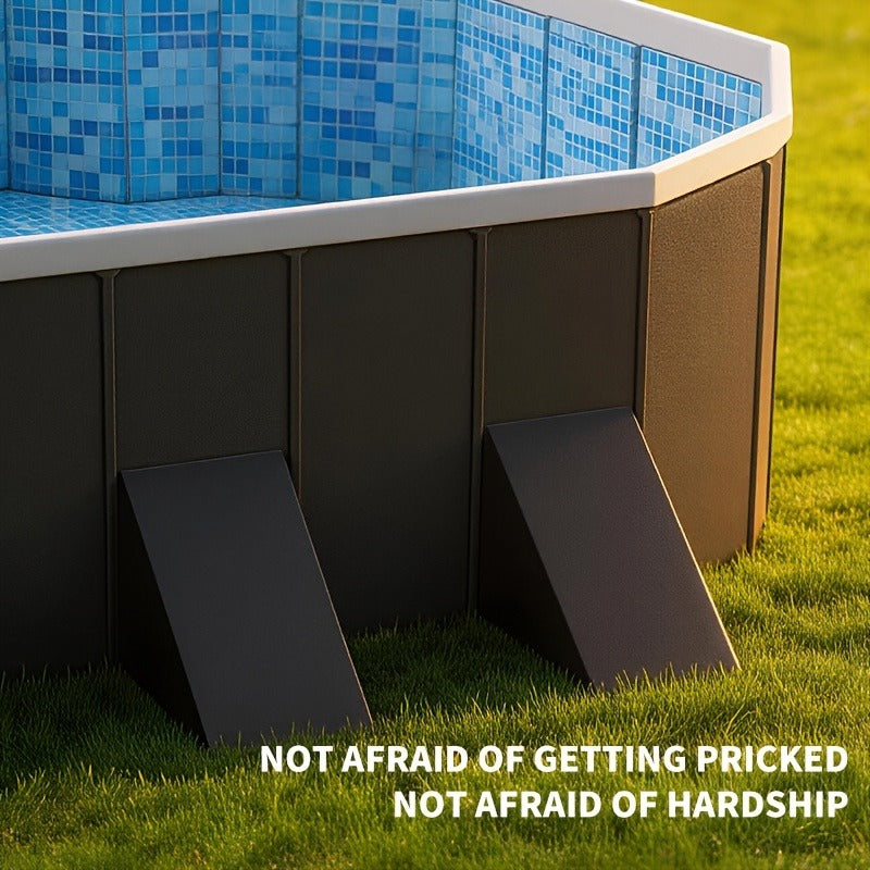 Large Rectangular Frame Pool, Non-Inflatable Backyard Swimming Pool with Drain for Garden, Patio and Yard Use
