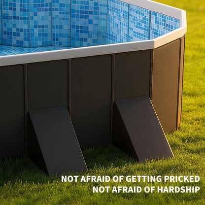 Large Rectangular Frame Pool, Non-Inflatable Backyard Swimming Pool with Drain for Garden, Patio and Yard Use