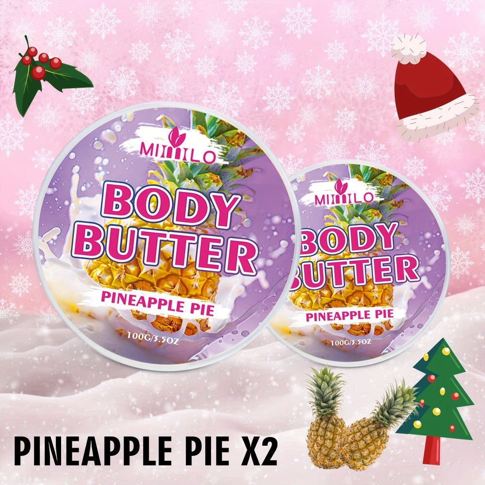 Fruity Body Glaze Set 8 Scents 100g×2 – Pineapple Coconut Strawberry Coffee Peach Doughnut Birthday Cake Non-Greasy All-Day Moisturizing
