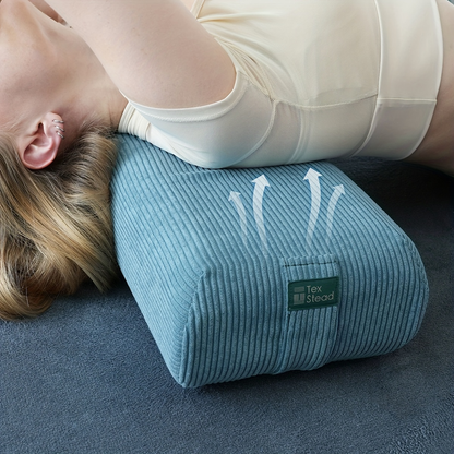 Yoga Bolster Pillow – Long Supportive Cushion for Restorative Yoga & Floor Sitting, Carry Handle & Machine Washable Cover for Meditation
