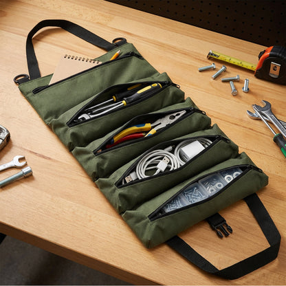 Collapsible Tool Bag Organizer for Hardware Storage | Foldable Tool Kit Bag for Carpentry Electricians Automotive Repairs Outdoor | Portable